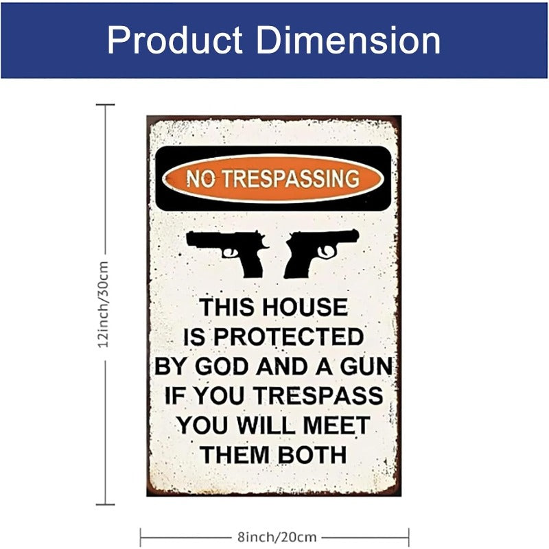 God & Gun Warning Sign