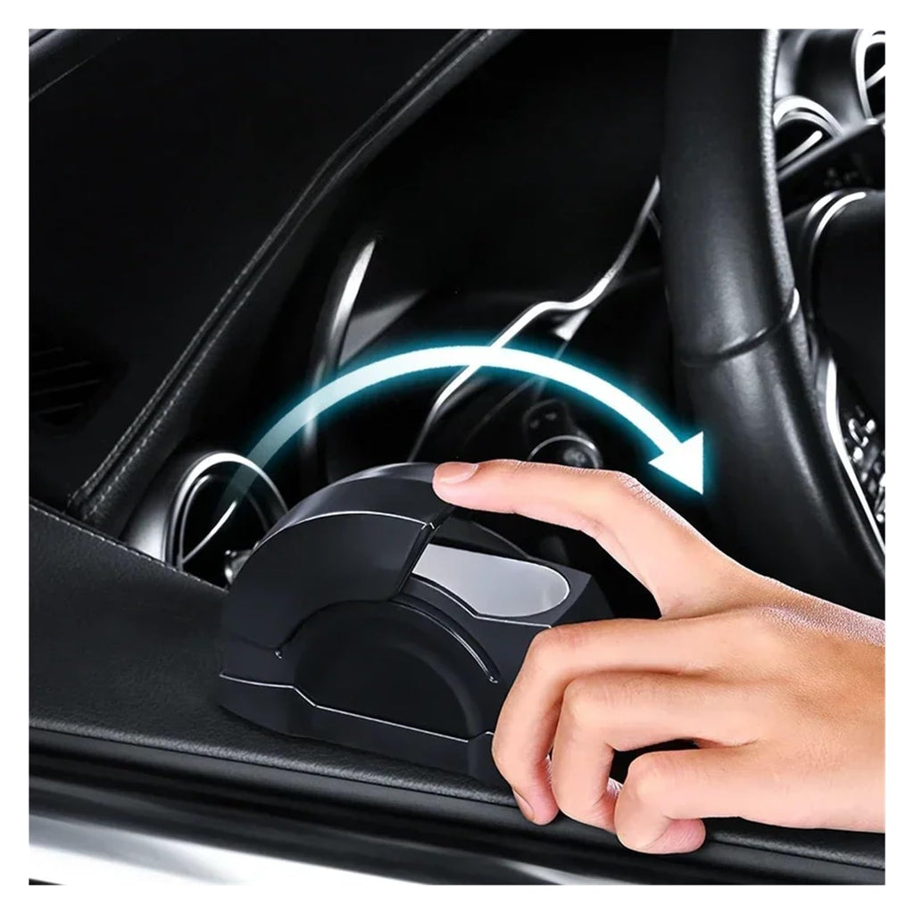 Slide-Lid Car Ashtray — Compact, Odor-Sealing & LED-Lit