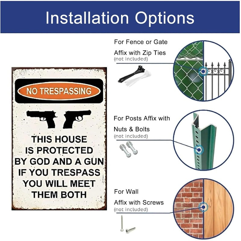 God & Gun Warning Sign