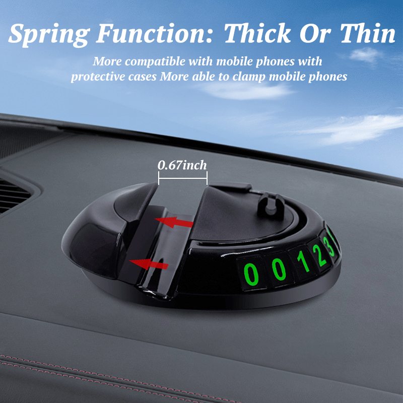 Woyuosn Multifunction Car Mat with Phone Holder Hidden Number Plate