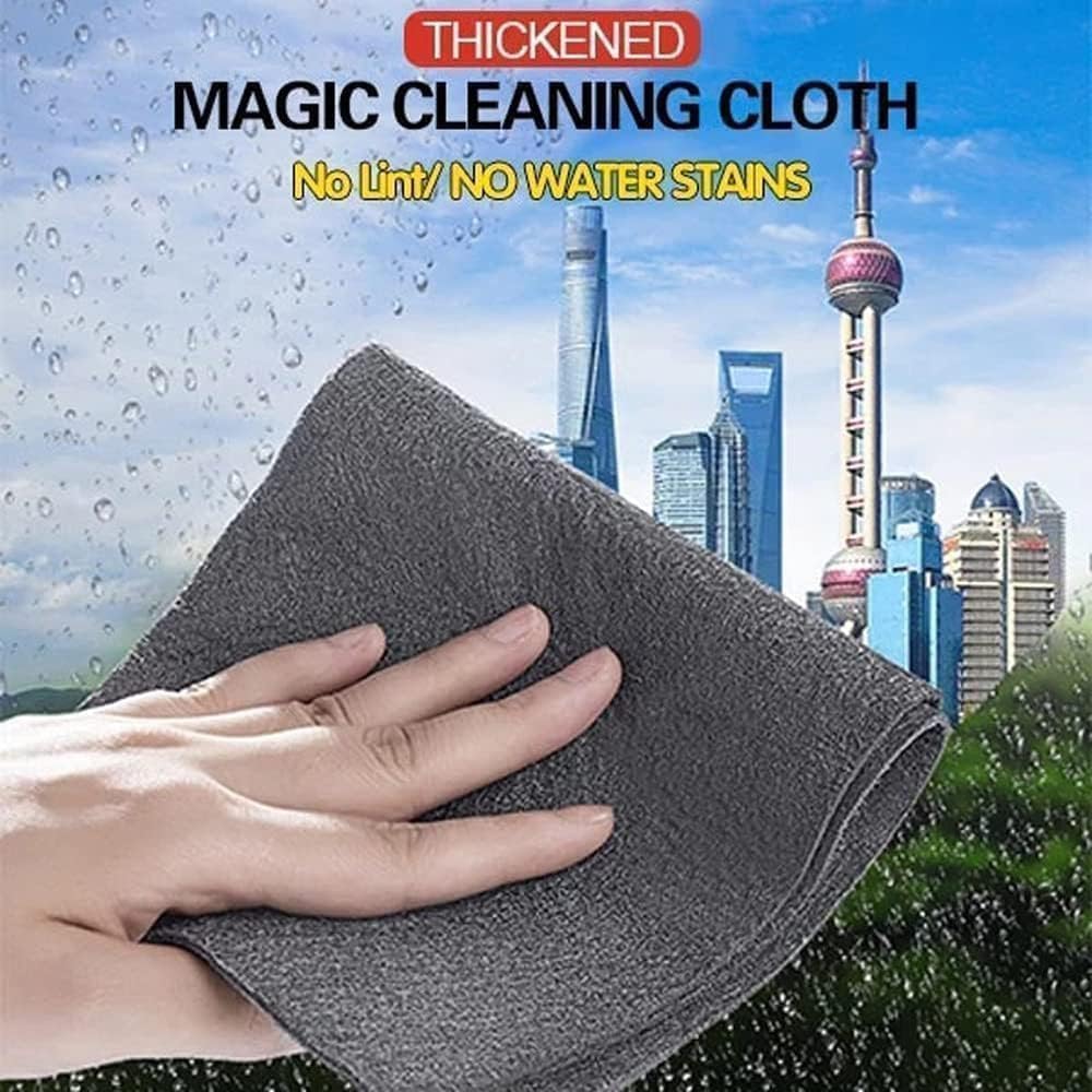 Streak-Free Microfiber Cloth – Ultra-Absorbent 11.8" × 11.8" Lint-Free Cleaner