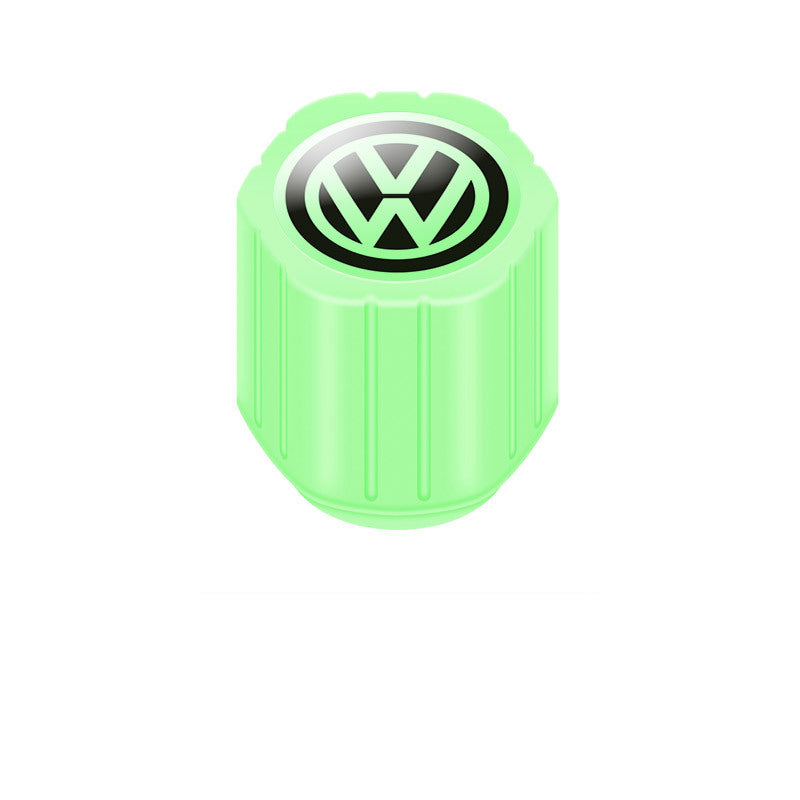 20-Pack Neon Green Glow Tire Valve Caps – No Battery Needed, Universal Fit