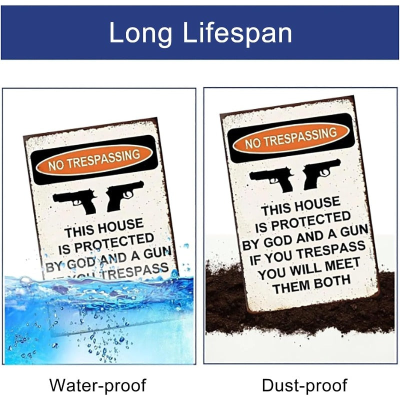 God & Gun Warning Sign