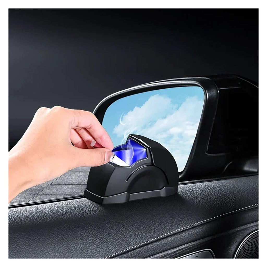 Slide-Lid Car Ashtray — Compact, Odor-Sealing & LED-Lit