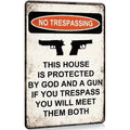 God & Gun Warning Sign