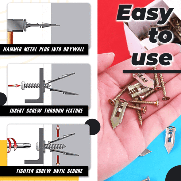 WallViper Drywall Anchors and Screws Kit