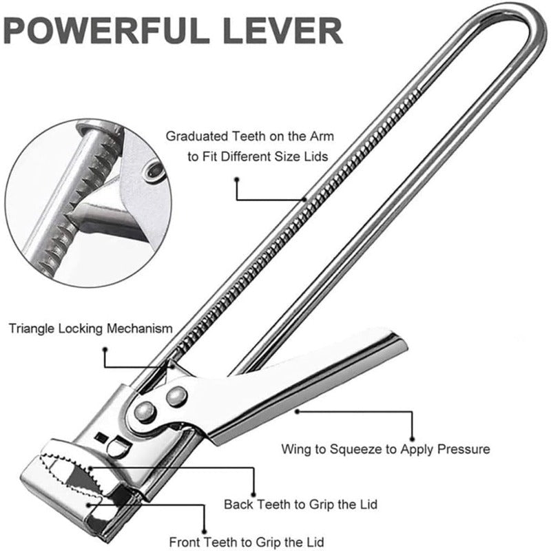 Adjustable Stainless Steel Jar & Bottle Opener