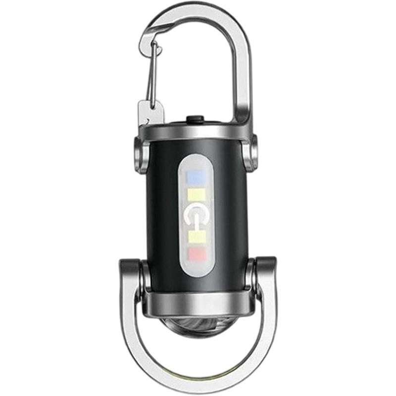 Multi-Function Rechargeable Keychain Flashlight with 5 Light Modes & Type-C Charging