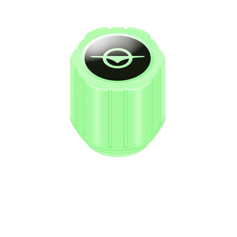 20-Pack Neon Green Glow Tire Valve Caps – No Battery Needed, Universal Fit